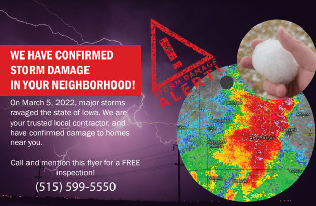 Have Confirmed Storm Damage in Des Moines, Winterset or Norwalk