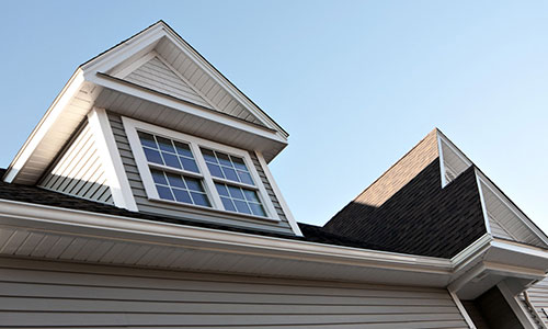 Home with Seamless Gutters