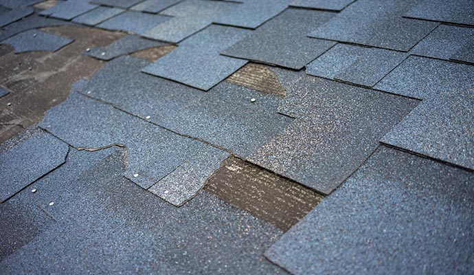 missing shingles roof damage repair