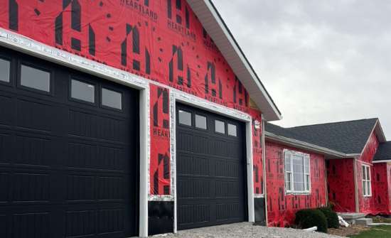 installed siding on house